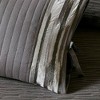 N Natori Embroidered Cotton Oblong Decorative Pillow, Gray - 3 of 4
