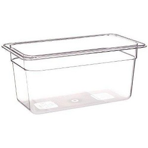 Winco SP7306 Poly-Ware Polycarbonate Rectangle 1/3 Size Food Pan, 5.5 Inch High - 1 of 1