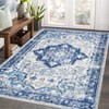 Washable Vintage Printed Rug Non Slip Low Pile Rug Soft Throw Floor Cover Foldable Indoor Carpet for Living Room Bedroom Playroom Nursery - 4 of 4