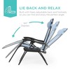 Best Choice Products Set of 2 Zero Gravity Lounge Chair Recliners for Patio, Pool w/ Cup Holder Tray - 2 of 4