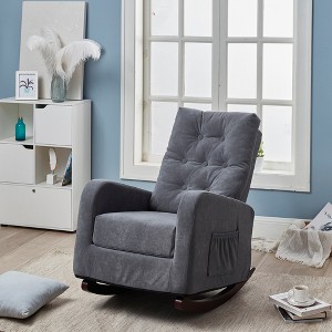 ORRD High Back Accent Chair, Medieval Inspired Single Sofa with Solid Wood Legs, Comfortable Lazy Recliner for Living Room & Library - 1 of 4
