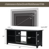 Costway 2-Tier 58'' TV Stand Entertainment Media Console Center Up to 65'' Grey\Black\Walnut - 4 of 4