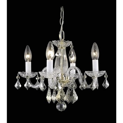 Elegant Lighting Azalea Collection Pendant D15in H12in Lt:4 Gold Finish