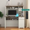 HDZNVF Computer Desk with Hutch and Bookshelf, Wood Executive Desk Teens Student Desk Writing Laptop, Wood - 2 of 4