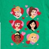 Girls' - Disney Princess - Princess Heart Grid Short Sleeve Graphic T-Shirt - 2 of 4