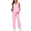 lxt- Women's Maternity 2 Piece Outfits Tank Top and Wide Leg Pants Lounge Set - 2 of 4