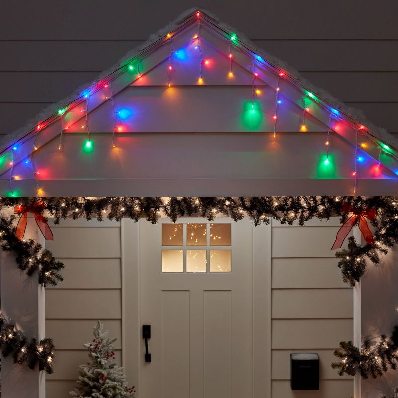 70ct LED Super Bright Mini Christmas Icicle Lights with White Wire - Wondershop™, 2 of 6