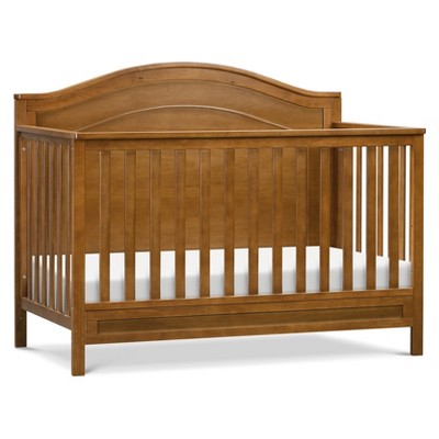 Chestnut Solid Wood 4-in-1 Convertible Crib with Adjustable Heights