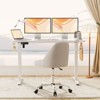 Sweetcrispy 63 Inches Electric Standing Desk with Memory Preset and T - Shaped Metal Bracket - Ergonomic Height Adjustable Desk for Home Office - 2 of 4