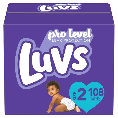 Image of Luvs Pro Level Leak Protection Diapers Big Pack - Size 2 - 108ct
