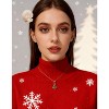 Christmas Pendant Necklace for Women, Enamel Holiday Charms with Greeting Card - 2 of 4