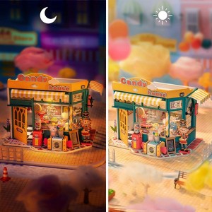 ROBOTIME DIY Miniature House Kit with Furnitures Tiny Making Kit,1:24 Scale Store Kit, Multicolored, 8.7"*5.5"*6.6" - 1 of 4