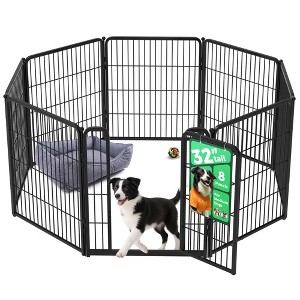 FXW Homeplus Indoor Dog Playpen - Stress-Free and Safe Play,Panels for Puppy and Small Dogs, Black│Patented - 1 of 4