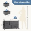 FURNIinspire Dressers 5 Drawer Fabric Tall Dresser Tower Closet Storage Chest of Drawers for Bedroom Nursery, Grey, 11.8"*39.4"*20.9" - 3 of 4