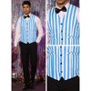 INSPIRE CHIC Men's Business Slim Fit V Neck Sleeveless Striped Vest - 4 of 4
