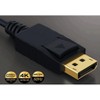SANOXY 25ft Gold Plated Premium DisplayPort to DisplayPort Male to Male Cable with Latches 28AWG - 2 of 4