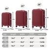 20"/24"/28" 3 pcs/set in ABS 360～ Spinner Wheel Luggage, Carry on Suitcase with Cup Holder & USB Port - 2 of 4
