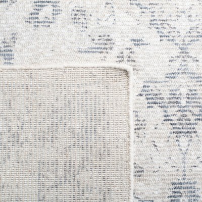 Gray Hand-Tufted Wool and Silk Area Rug