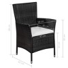 vidaXL Patio Chair and Stool with Removable Cushions, Outdoor Furniture Set in Poly Rattan Material - 4 of 4