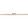 Black Bow Jewelry 1.5mm 14k Rose Gold Solid Diamond Cut Rope Chain Necklace - 4 of 4