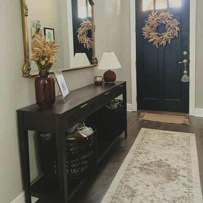 East Bluff Woven Drawer Console Brown - Threshold™ Designed With Studio ...