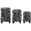 Multi-color Design ABS Hard Shell Lightweight with 360° Dual Spinning Wheels & Combo Lock – Includes 28", 24", 20" 3-Piece Luggage Set - Zebra - 2 of 4