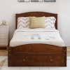 Streamdale Platform Twin Bed Frame With Storage Drawer And Wood Slat Support Walnut - 2 of 4