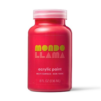 Image of 8 fl oz Satin Acrylic Paint Ladybug Red - Mondo Llama™: Multi-Surface, Non-Toxic, Water-Based Craft Paint