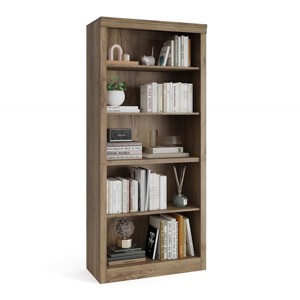 Modern 5-Tier Bookcase, 71" Tall Wooden Bookshelf with Open Storage, Floor Standing Display Shelves - 1 of 4
