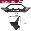 Full Width Front Bumper with Winch Plate for 2007-2018 Jeep Wrangler JK & JKU - Heavy-Duty Rock Crawler Bumper with D-Ring - 4 of 4