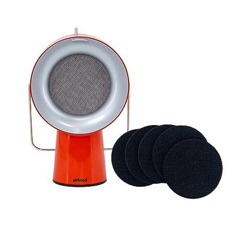 Airhood  Portable Kitchen Air Cleaner With Activated Charcoal Filter &  Stainless-steel Oil Filter, Cadmium Orange : Target
