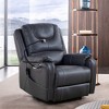 FONTOI Accent Chair with Side Pockets&Holder, Recliner Chair with Comfortable Back&Arm, Black, 30.31"*41.34"*34.25" - 2 of 4