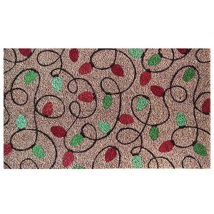 Briarwood Lane Christmas Coir Doormat 30x18 Tangled Lights For Christmas Coir Doormat - 1 of 3