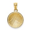 Black Bow Jewelry 14k Yellow Gold 2D Textured Basketball Pendant, 13mm (1/2 inch) - 3 of 4