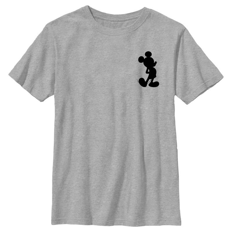 Boy's Disney Mickey Mouse Pocket Silhouette T-Shirt, 1 of 6