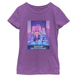Girls KPop Demon Hunters Trio Poster T Shirt - 1 of 4