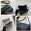 BEAFUP Shoulder Bag for Women Y2K Trendy Purse Vegan Leather Hobo Handbags Clutch Saddle Bag with 2 Removable Strap - 3 of 4