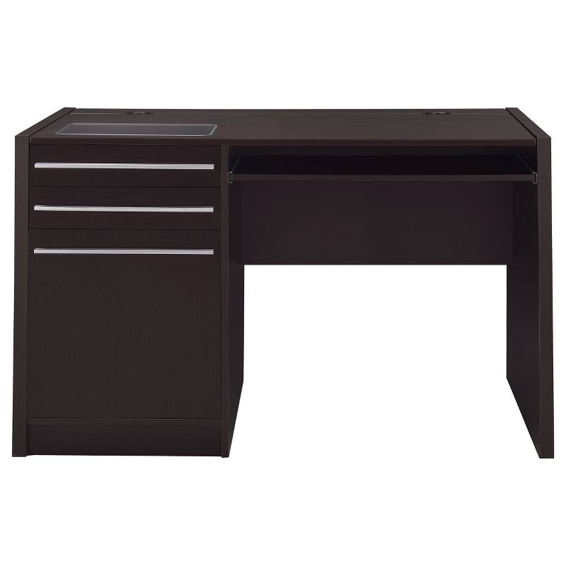 Halston 2 Drawer Office Desk Cappuccino - Coaster, 5 of 14
