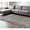 8' Gray Rust And Brown Medallion Runner Rug - 2 of 4