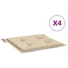 vidaXL Chair Cushion Set of 4 Beige Oxford fabric (100% polyester) - 2 of 4