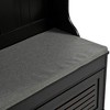 CAVINAS Hall Tree with Shoe Bench and Storage Shelves Modern Coat Rack with 4 Hooks for Foyer, Living - 3 of 4
