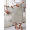 INSPIRE CHIC Womens Maternity Skirts Straight Casual Over the Belly Stretchy Knit Midi Pregnancy Skirt Business - 2 of 4