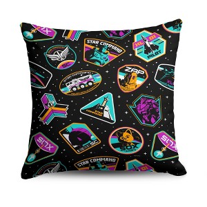 Disney Pixar Buzz Lightyear Glactic Patches Throw Pillow 18x18 Inches - 1 of 1