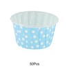 Unique Bargains Polka Dot Curled Rim Disposable Baking Cups Greaseproof Paper 2.56"x1.57" 50 Pcs - 4 of 4
