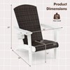 Tangkula 2PCS Patio Adirondack Chair Wide Armrests & Hidden Cupholder - 4 of 4