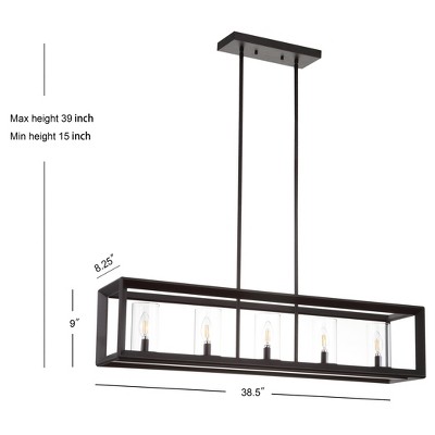 Anna 39" Oil Rubbed Bronze Linear LED Pendant