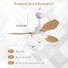 DOMETOUR 47 Inch Ceiling Fan with 22W LED Light and Remote Control 6 Speeds Reversible DC White for Living Room - 3 of 4