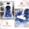 Christmas Area Rug, Snowflake Print Bedroom Carpet with Non Slip Backing, Low Pile Stain Resistant Floor Mat for Living Room, Nursery - 3 of 4
