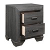 Gulches Gray 2-Drawer Nightstand with Dovetail Joints, Metal Glides & Flat Cup Pulls, Contemporary Rustic Bedroom Furniture - 3 of 4