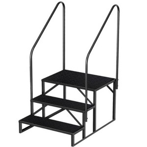 RV Steps with Handrail, Anti-Slip Step Ladder, Portable Pool Stool, 660 Lbs Load Capacity, RV Stair for Mobile Homes - 1 of 4